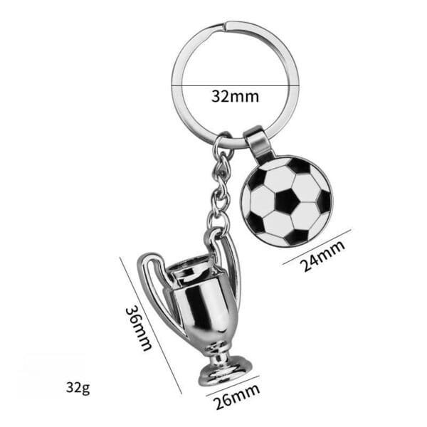 3D Football Cup Keychain