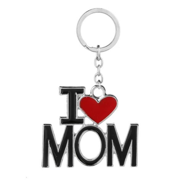 I LOVE MOM keychain