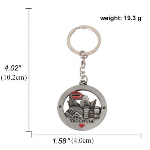 the custom keychain size