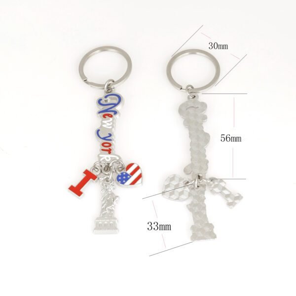 American Souvenir Keychain Size