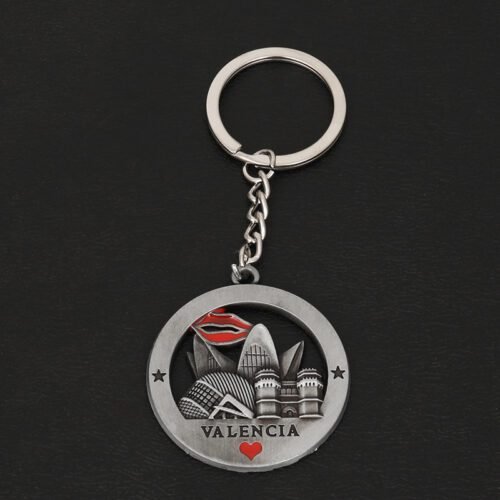 Round hollow Valencia keychain