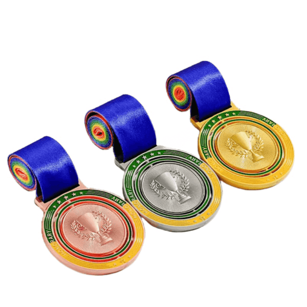 2024 Paris Sports Game Medal Custom Maker Cheap Baseball Football Marathon Handball Metal Medal Rotatable Turn Medallion Medals