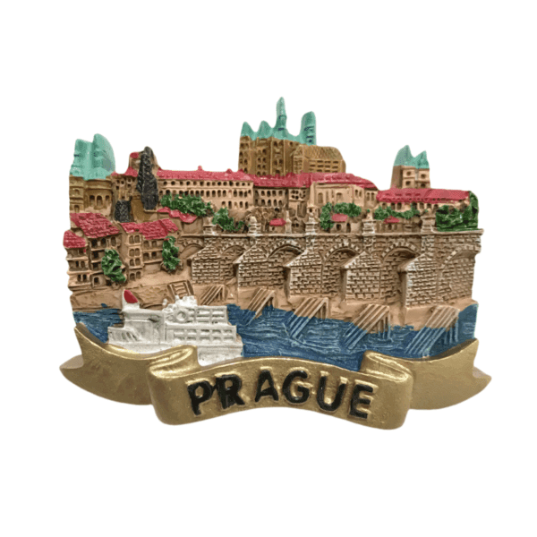 Czech Prague Square Resin Magnetic Creative Three-Dimensional Refrigerator Magnet