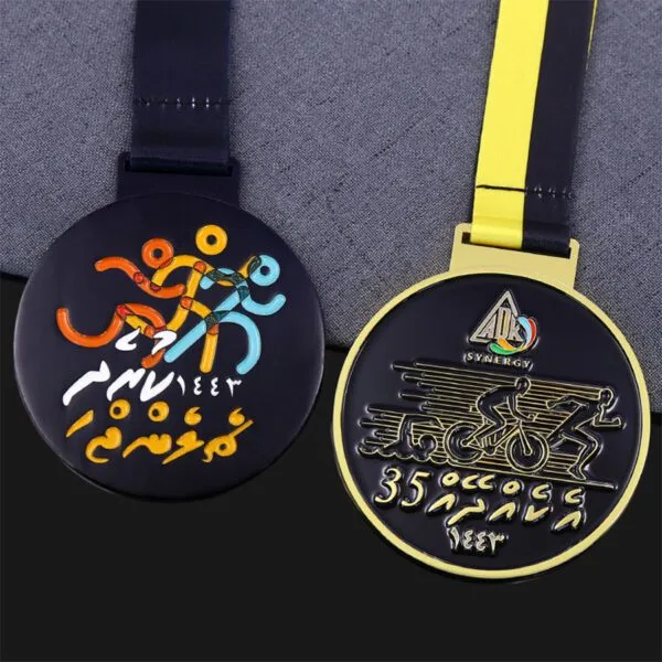 Customised Gold 5K 10K Running Swimming Football Metal Custom Marathon Finisher Sports Medals Manufacturer For Medals - Image 8