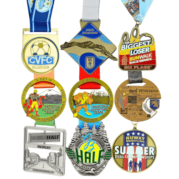 Bronze Metal Sports Trophy Medal Maker Gold Silver Simple Manufacturer in China Medal Display Europe Custom Medals