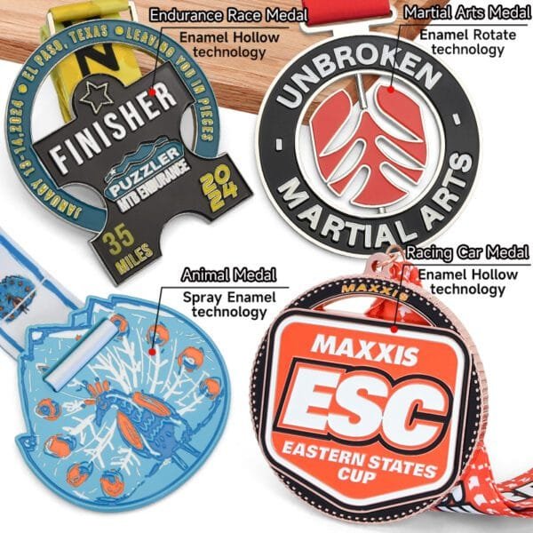 Custom Metal Gold Silver Bronze Metal Sports Medal For Sale - Image 2