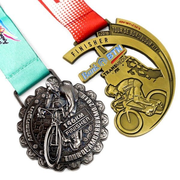 China Wholesale Custom Zinc Alloy 2D 3D Gold Award Marathon Running Metal Sports Medals - Image 9