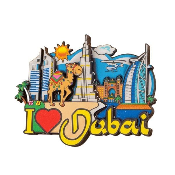 Dubai Wooden Fridge Magnet 3
