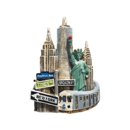 Grey (New York Landmark 2) Resin Fridge Magnet
