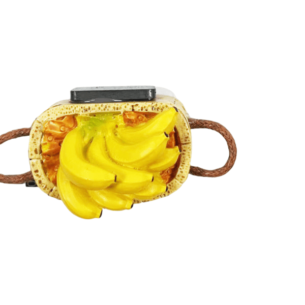 Banana natural resin fridge magnet with string