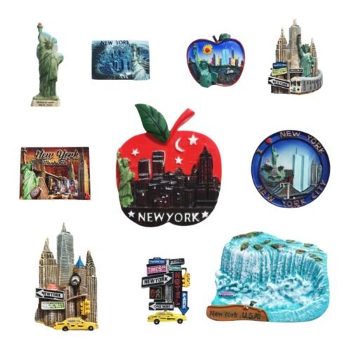 Wholesale New York Usa Travel Souvenir Crafts Resin Painted Magnet Refrigerator Magnet