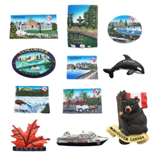 Customized North American Canadian Tourism Souvenir Crafts 3D Landscape Magnetic Fridge Magnets