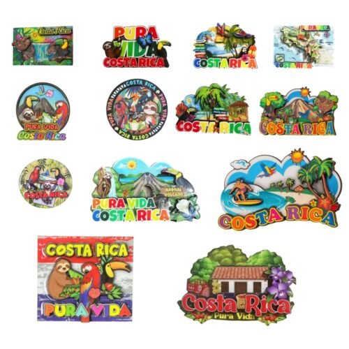 Wooden refrigerator magnets Aluminum foil magnetic refrigerator magnets Scenic area decorations refrigerator magnets