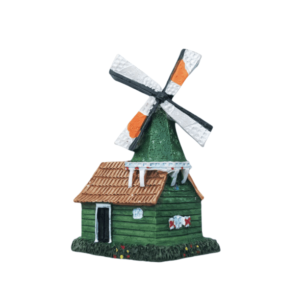 Green Windmill Fridge Magnet