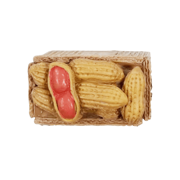 Cardboard peanut natural resin refrigerator magnet