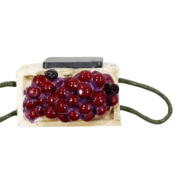 Purple Grape Natural Resin Fridge Magnet with Rope