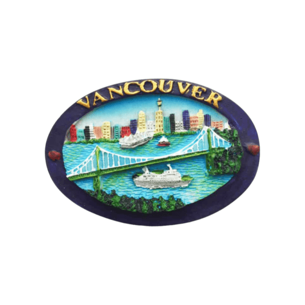 Blue (Vancouver) natural resin fridge magnet