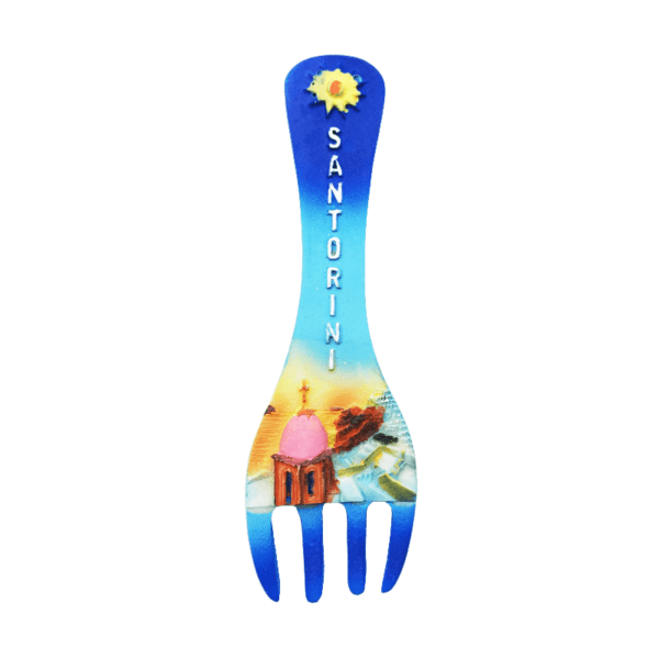 Santorini Knife and Fork Fridge Magnet