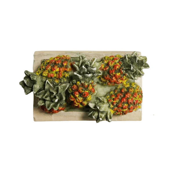 Basket Pineapple Natural Resin Fridge Magnet