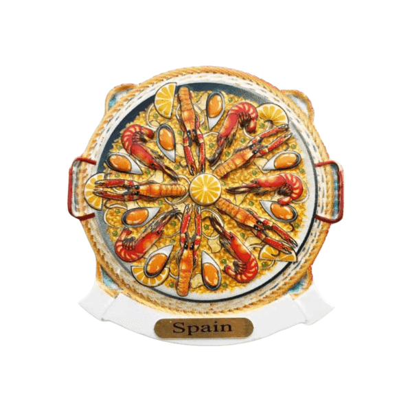 3D Spanish Paella Resin Craft Fridge Magnet