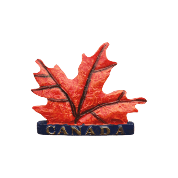 Canadian Maple Leaf Natural Resin Fridge Magnet