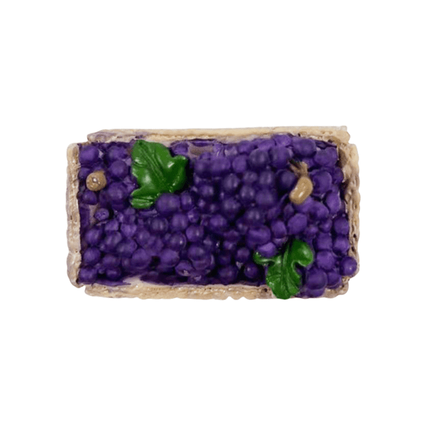 Cardboard Purple Grape Natural Resin Fridge Magnet