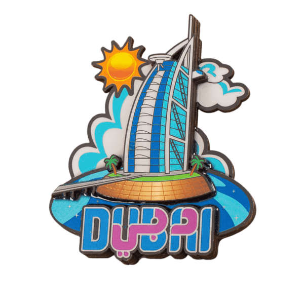 Dubai Burj Al Arab Wooden Fridge Magnet
