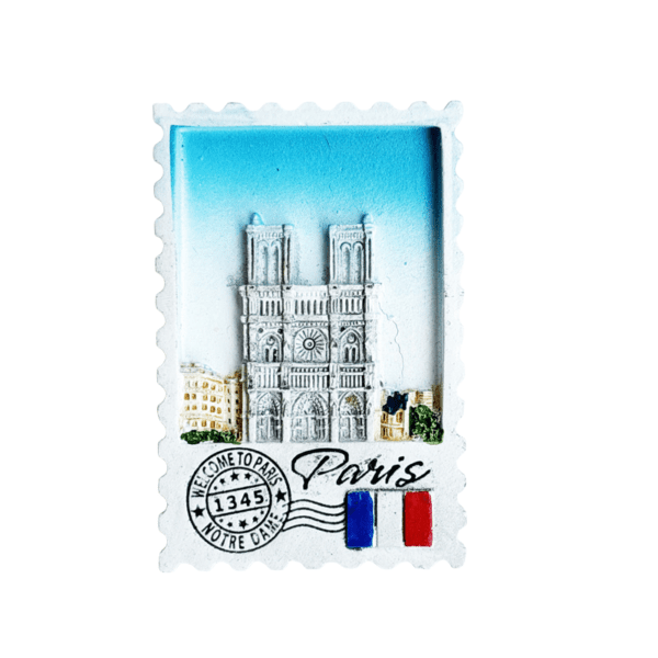 French Notre Dame de Paris resin fridge magnet