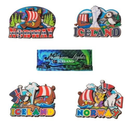 Norway Iceland Series Travel Souvenir Wooden Refrigerator Magnet