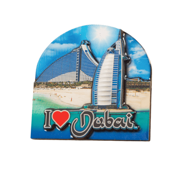 Dubai Beach Wooden Fridge Magnet