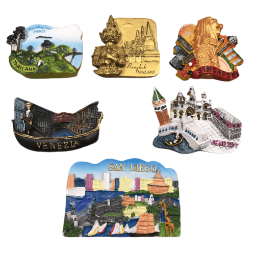 6 type Landmark Building Panoramic Magnetic Tourist Souvenir Fridge Magnet