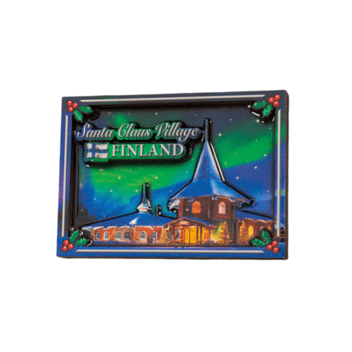 Finnish wooden fridge magnet