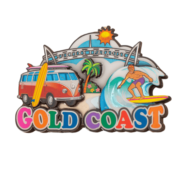 Australia Gold Coast Wooden Magnetic Fridge Magnet