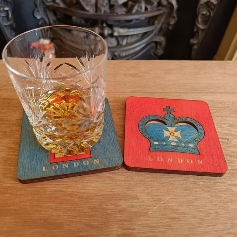 British Themed Wooden Coasters - Image 8