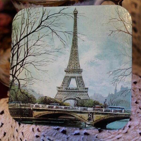 Paris Coaster Set / Paris Tourist Gift / Square Scenic Coasters / Paris Home Decor - Image 3