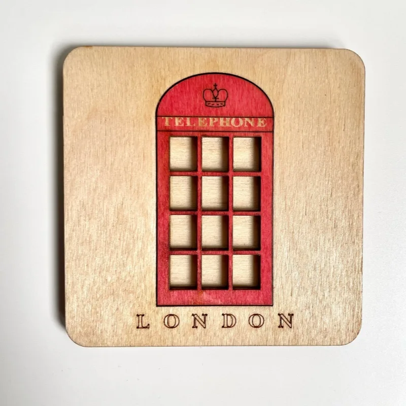 British Themed Wooden Coasters - Image 5