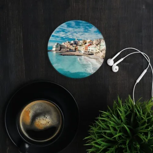 Famous Italy Landscape In Oils Glass Coasters