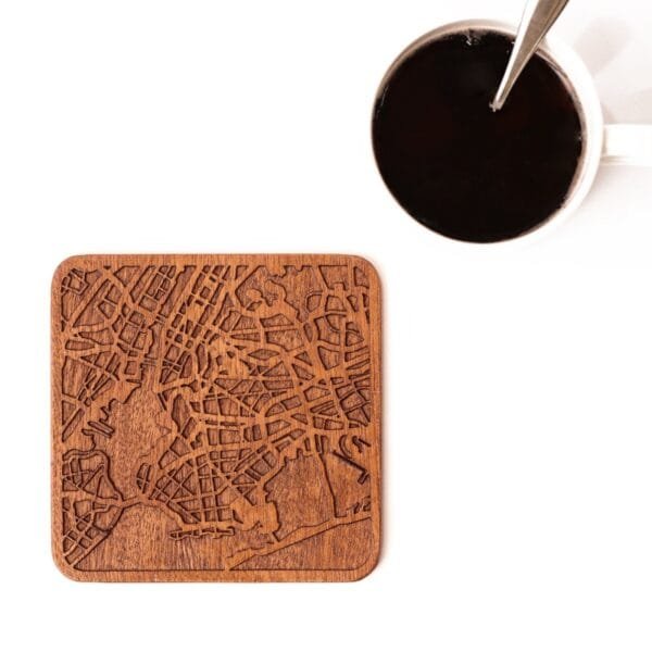 United States & Canada Map Souvenir Coaster