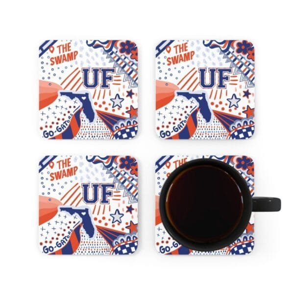 Uf Coaster Set University Of Florida Souvenir Coaster