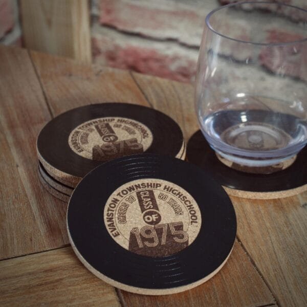 Vinyl Record Retro Class Reunion Drink Coasters Reunion Souvenir Coasters - Image 5