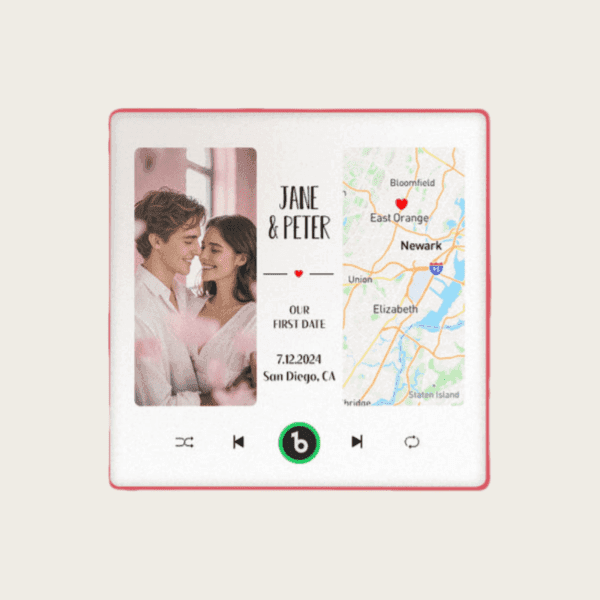 Custom Music Fridge Magnet with Photo and Map Upgraded Music Fridge Magnet Valentine's Gifts - Image 5