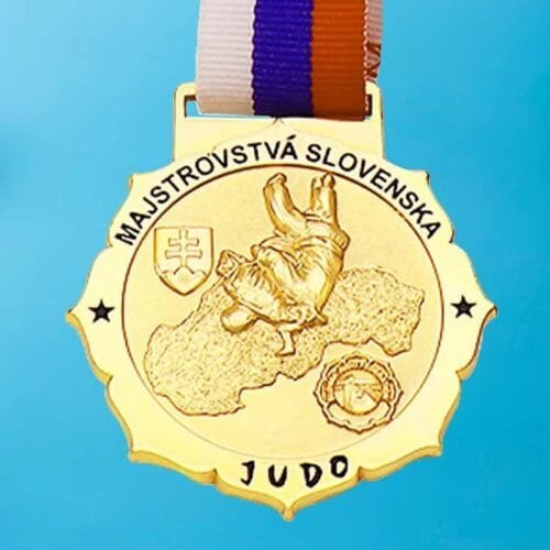 Custom Gold Silver Dragon Enamel Taekwondo Medals
