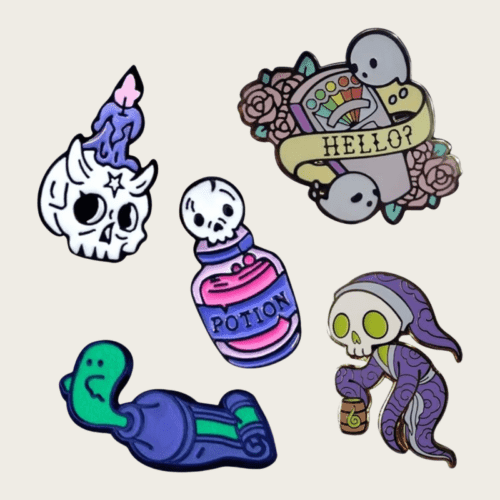 custom enamel lapel pins Custom Rubber Clutches Enamel Glitter Pins Glow In The Dark Clown Ghost Anime Metal Halloween Style Funny Hat Pins