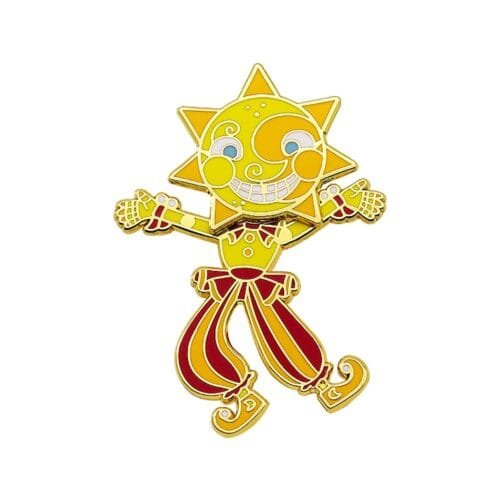 Custom Metal Enamel Pins High Quality Wholesaler Custom Metal Enamel Pins Cute Sun Rotatable Anime Hard Enamel Pins