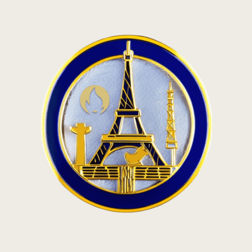 Custom Hard Enamel Pins Custom Metal French Paris Olympic Games Commemorative Sports Hard Enamel Pins