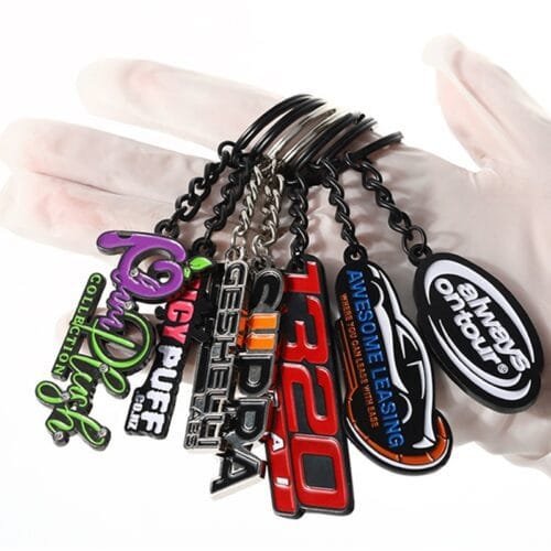 Custom keychains Custom keychains featuring wholesale 2D/3D metal logo and letter designs. Perfect for company key chains and enamel keyrings.