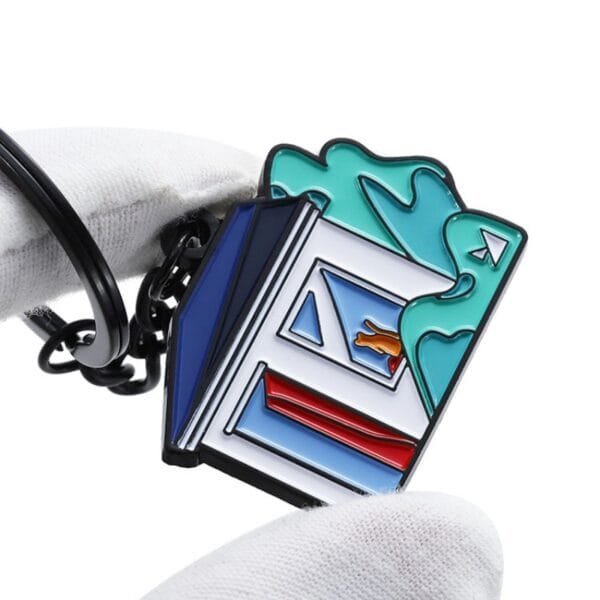 High Quality Keyring Custom Design Zinc Alloy Metal Keychains 2d Cartoon Enamel Logo Key Chains Wholesale for Gifts - Image 4