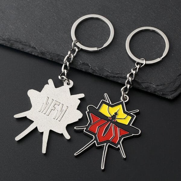 2025 New Promotional Keychains Metal Zinc Alloy Enamel Key Chain Customize Silver 3D Spider Character Animal Anime Keyrings - Image 2