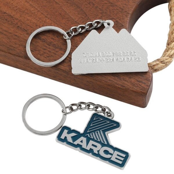 Wholesale Keychains Metal Zinc Alloy Enamel Key Chain Custom Logo Letter Business Brand 2d 3D Keyring for Souvenirs - Image 2