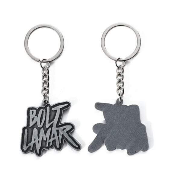 2025 Hot KeyChains Custom Logo Logo Letter Zinc Alloy Metal Keychain Enamel Antique Silver Magic Words 3D Keychains - Image 2